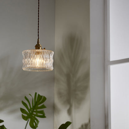 Colette Gold Trommelglas Industrie Pendelleuchte