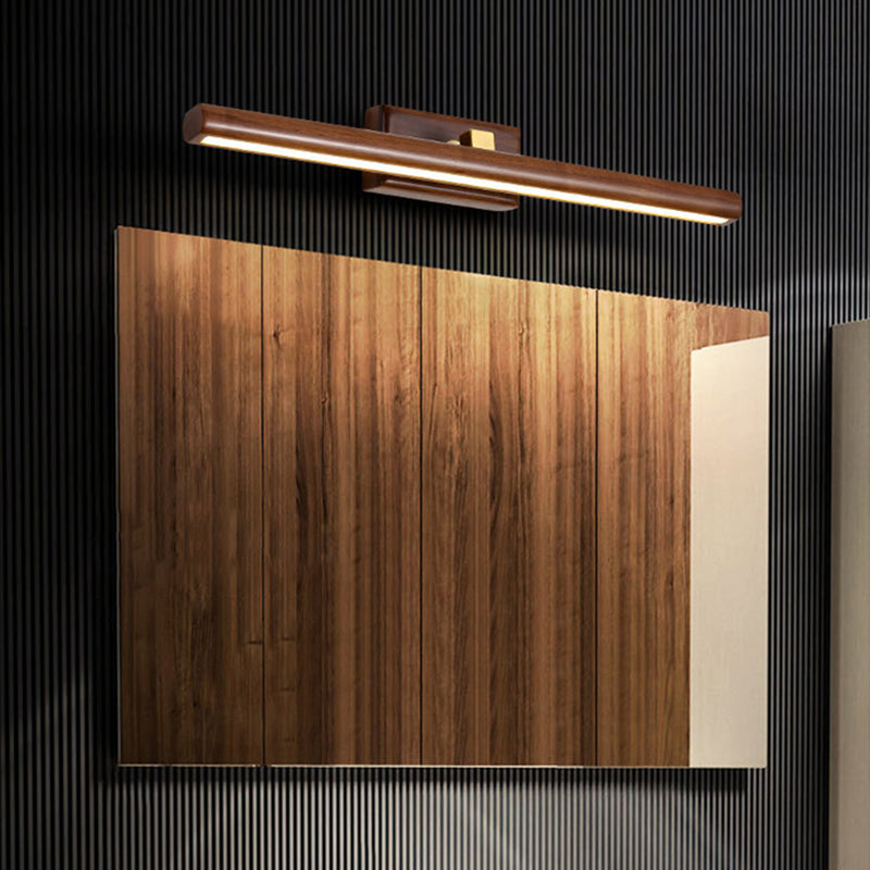 Clémence nordische lineare Wandleuchte aus Holz und Acryl mit LED-Beleuchtung