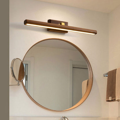Clémence nordische lineare Wandleuchte aus Holz und Acryl mit LED-Beleuchtung