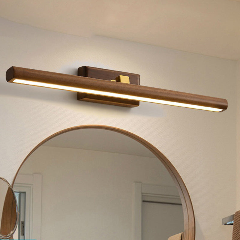 Clémence nordische lineare Wandleuchte aus Holz und Acryl mit LED-Beleuchtung