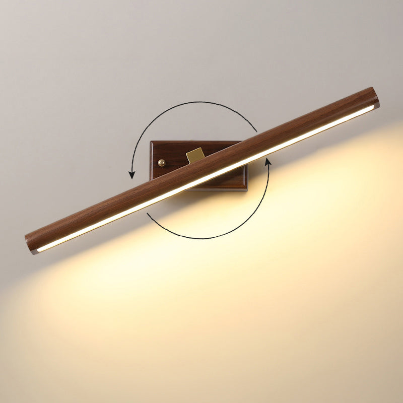Clémence nordische lineare Wandleuchte aus Holz und Acryl mit LED-Beleuchtung