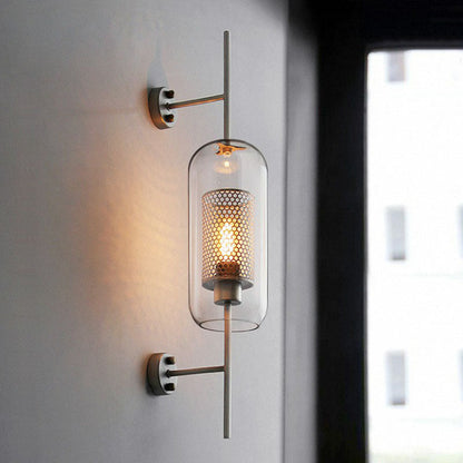 Sophie Metal Mesh Screen Wall Lamp Metal and Glass LED Lighting