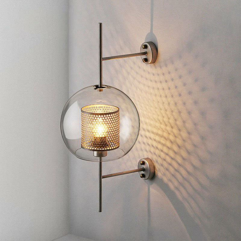 Élodie Mesh Screen Glass Wall Sconce Minimalist Lamp