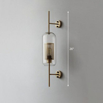 Élodie Mesh Screen Glass Wall Sconce Minimalist Lamp