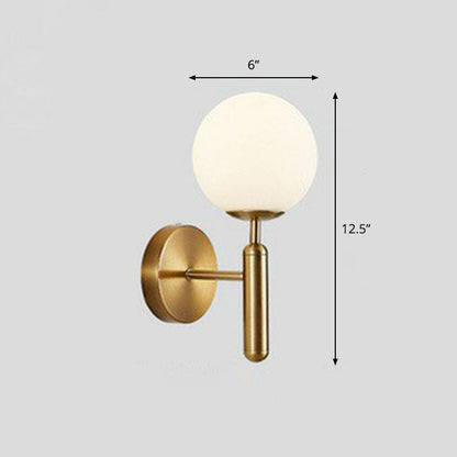 Lucie Mini Glass Ball Wall Light Sconce