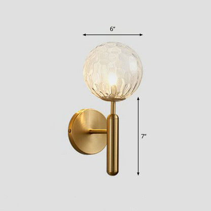 Lucie Mini Glass Ball Wall Light Sconce