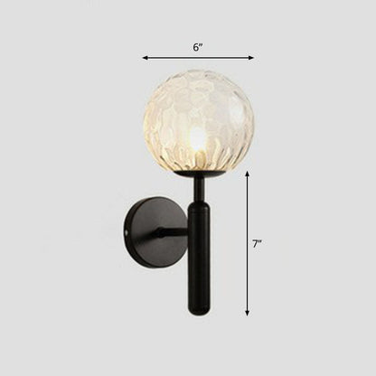 Lucie Mini Glass Ball Wall Light Sconce