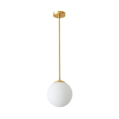Camille Modern Globe Kitchen Pendant Light in Cream Glass