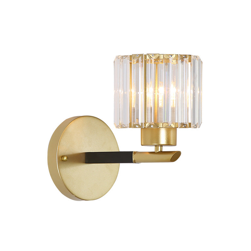Madeleine Gold Kristall Zylinder Wandleuchte