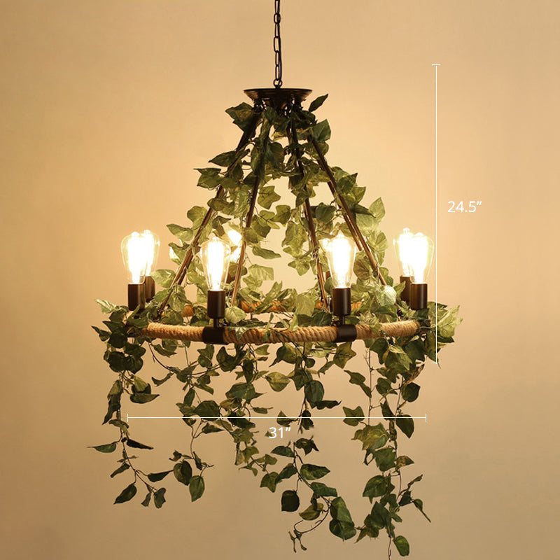 Delphine Wagon Wheel Farmhouse Chandelier Light