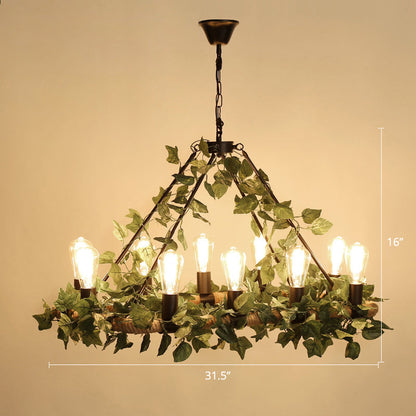 Delphine Wagon Wheel Farmhouse Chandelier Light