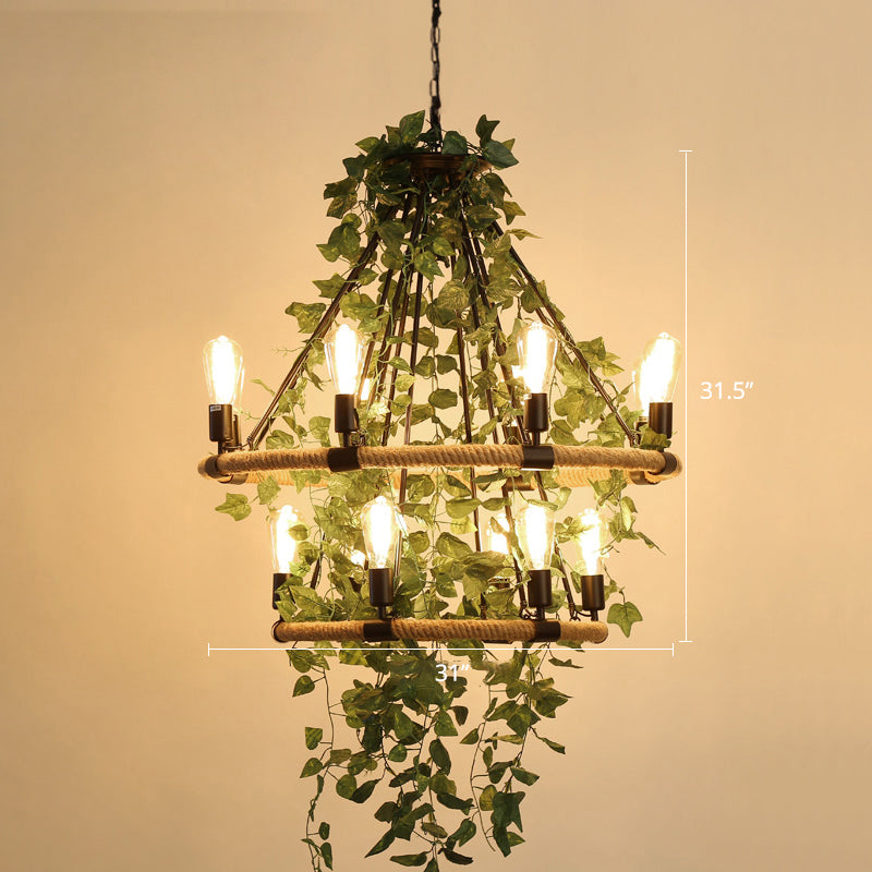 Delphine Wagon Wheel Farmhouse Chandelier Light
