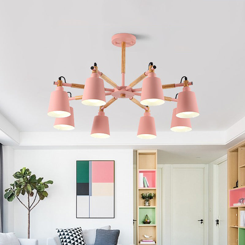 Aurélie Macaron Tapered Shade Chandelier 8-Light Pendant