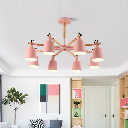 Aurélie Macaron Tapered Shade Chandelier 8-Light Pendant