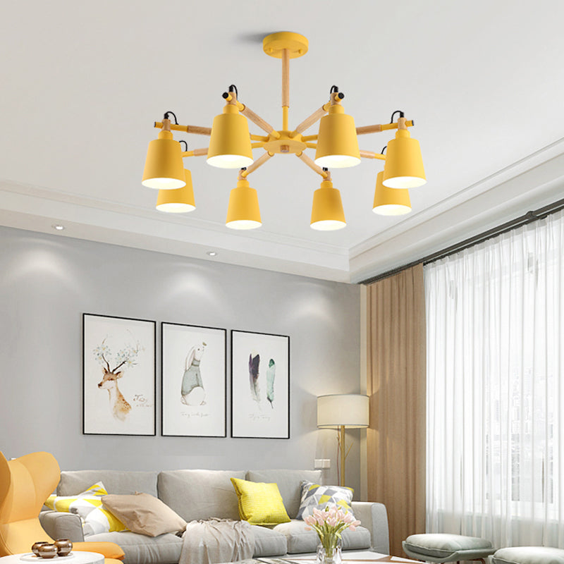Aurélie Macaron Tapered Shade Chandelier 8-Light Pendant