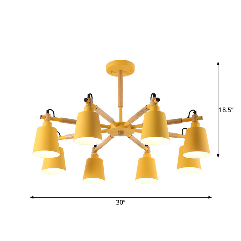 Aurélie Macaron Tapered Shade Chandelier 8-Light Pendant