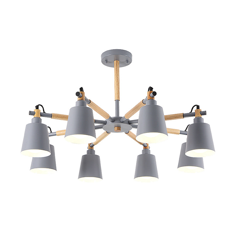 Aurélie Macaron Tapered Shade Chandelier 8-Light Pendant