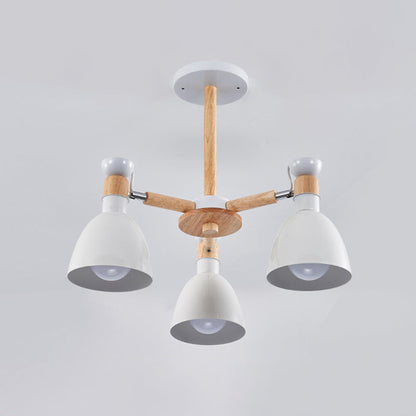 Émilie Macaron Bell Kronleuchter mit Holzstange Anhänger