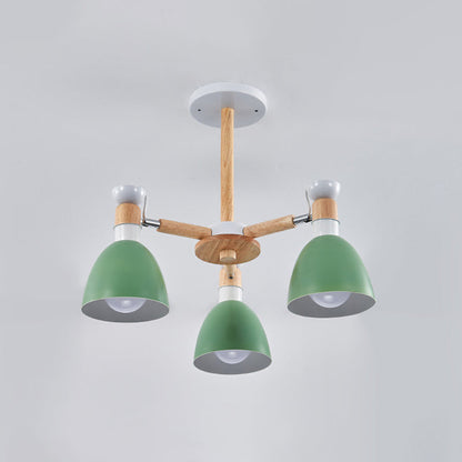 Émilie Macaron Bell Kronleuchter mit Holzstange Anhänger