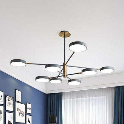 Chloé drehbarer Ast-LED-Kronleuchter mit Acrylschirme