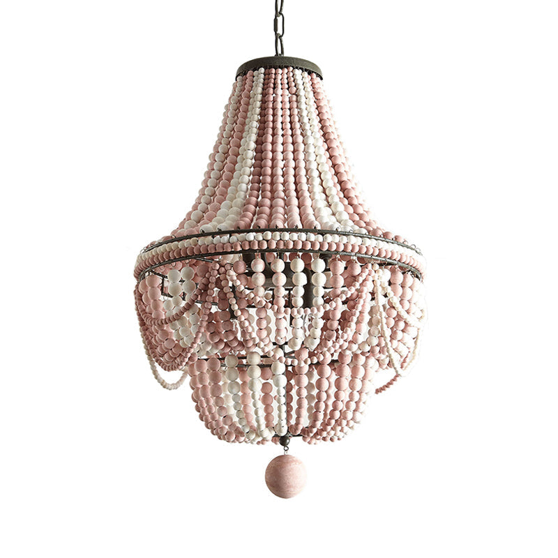 Céleste Lasergeschnittener Kronleuchter aus Holz im Empire-Stil