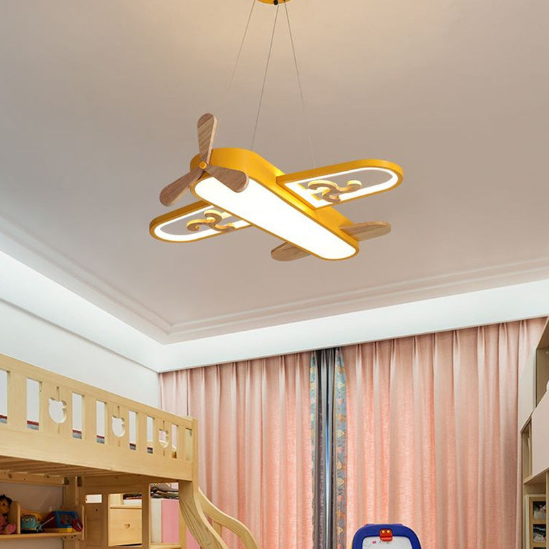 Juliette Kids Plane-Shaped LED Hanging Lamp Acrylic Pendant