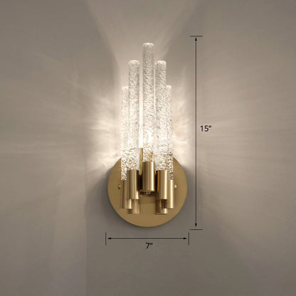 Camille Tubus-Wandleuchte – Messing-Finish mit zwei Lichtquellen
