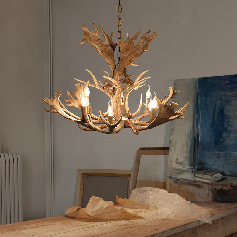 Beaumont Rustic Candle Chandelier Pendant Light