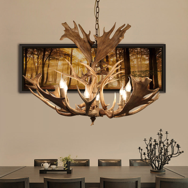 Beaumont Rustic Candle Chandelier Pendant Light
