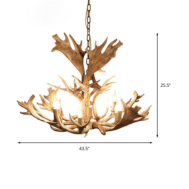 Beaumont Rustic Candle Chandelier Pendant Light