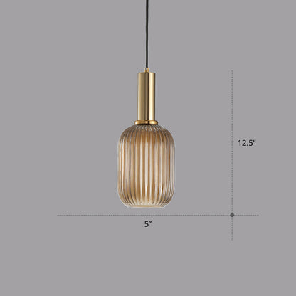 Mathilde Ribbed Bottle Pendant Light