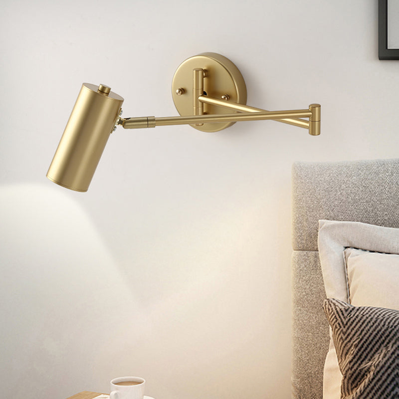 Élise Tubuläre Wand-Leselampe mit ausziehbarem Arm für das Bett