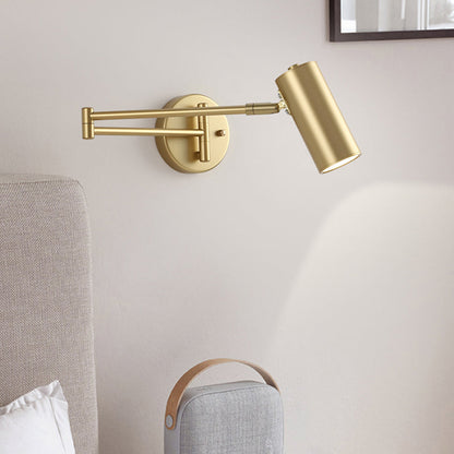 Élise Tubuläre Wand-Leselampe mit ausziehbarem Arm für das Bett
