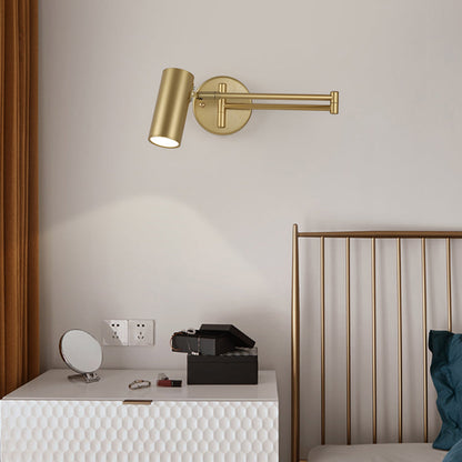 Élise Tubuläre Wand-Leselampe mit ausziehbarem Arm für das Bett