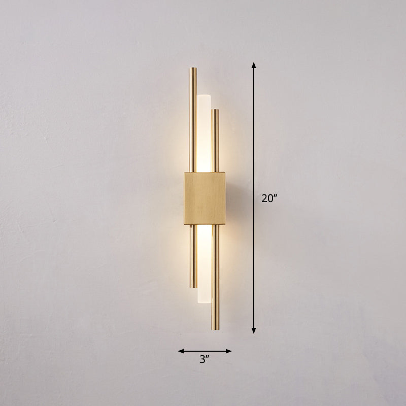Camille Rod Acryl LED Wandleuchte Gold/Schwarz