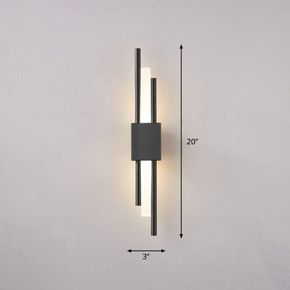 Camille Rod Acryl LED Wandleuchte Gold/Schwarz