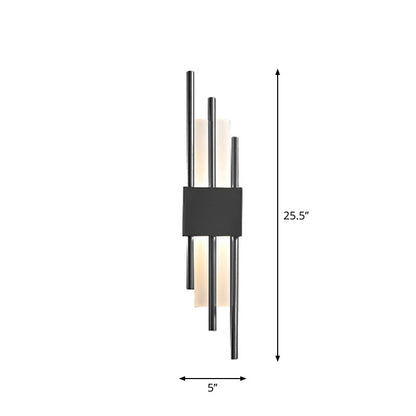 Camille Rod Acryl LED Wandleuchte Gold/Schwarz