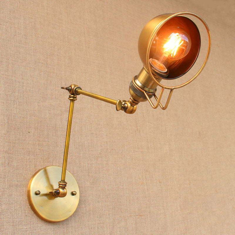 Hudson Vintage Industrie-Wandleuchte mit Schwenkarm