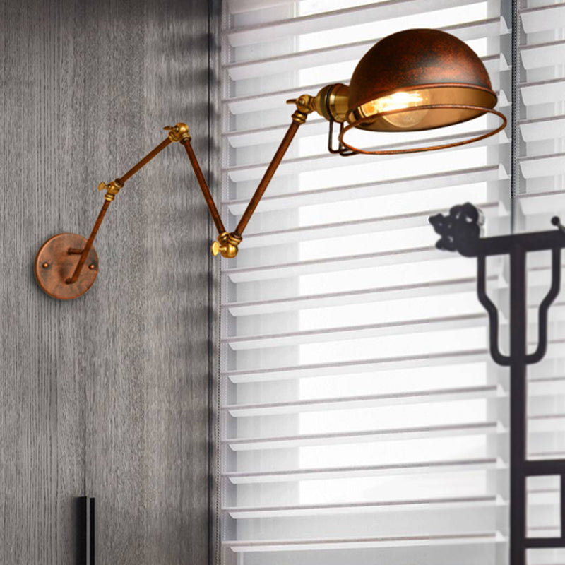 Hudson Vintage Industrie-Wandleuchte mit Schwenkarm