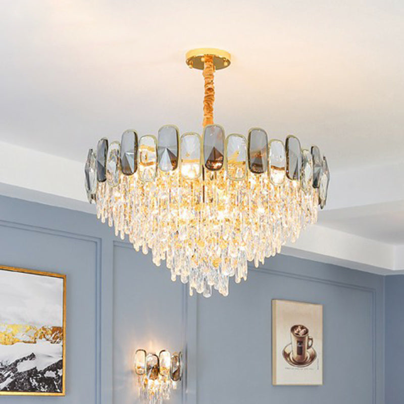 Camille Clear Crystal Cone Chandelier Pendelleuchte