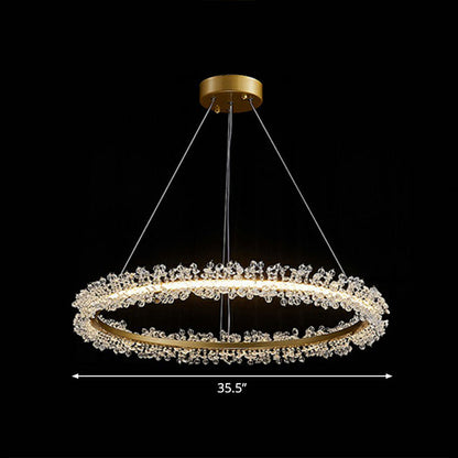 Sophie Crystal Bead Circle LED Chandelier Pendant Light