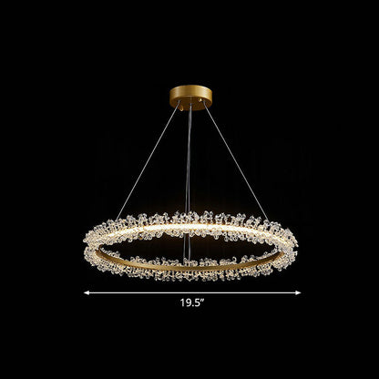 Sophie Crystal Bead Circle LED Chandelier Pendant Light