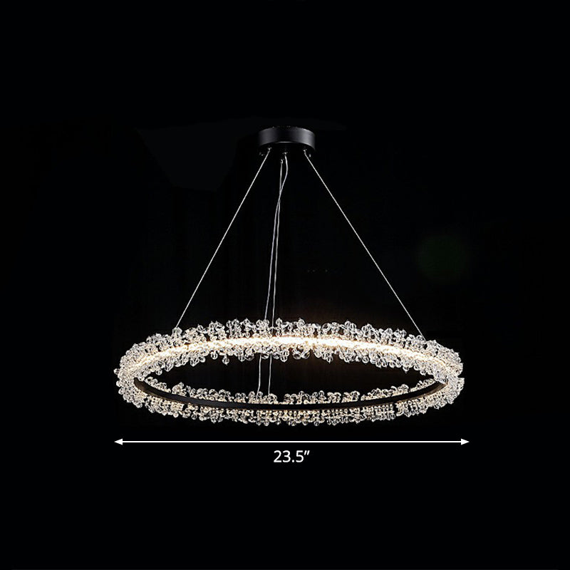 Sophie Crystal Bead Circle LED Chandelier Pendant Light