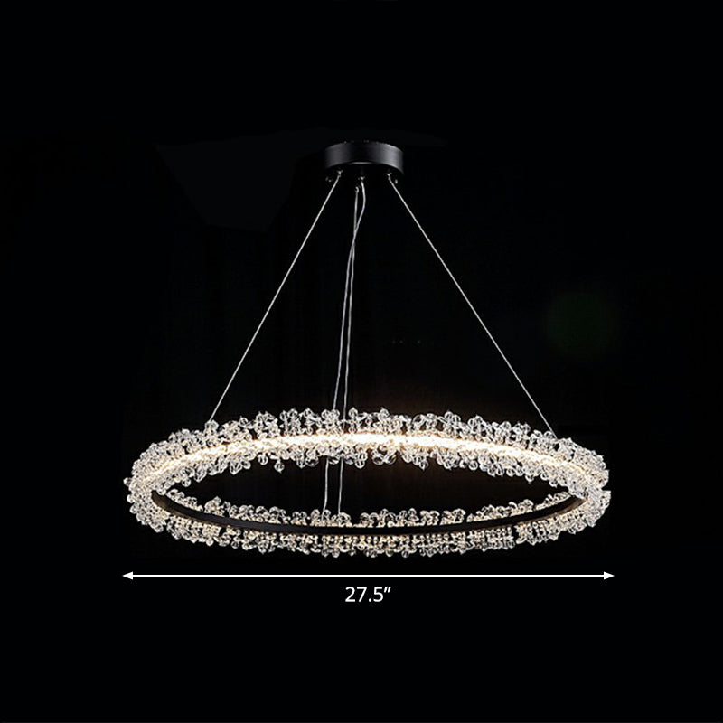 Sophie Crystal Bead Circle LED Chandelier Pendant Light