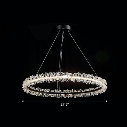 Sophie Crystal Bead Circle LED Chandelier Pendant Light