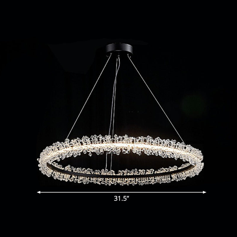 Sophie Crystal Bead Circle LED Chandelier Pendant Light