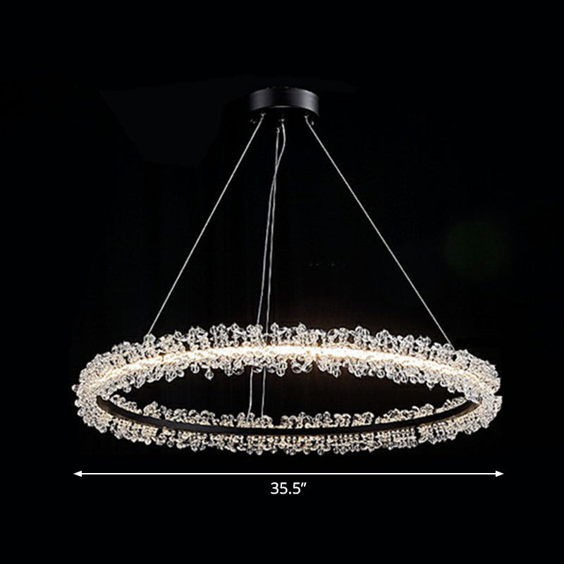 Sophie Crystal Bead Circle LED Chandelier Pendant Light