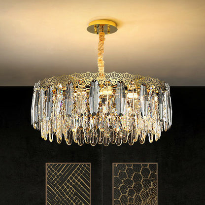 Aurélie Crystal Leaf Hanging Chandelier Pendant Light