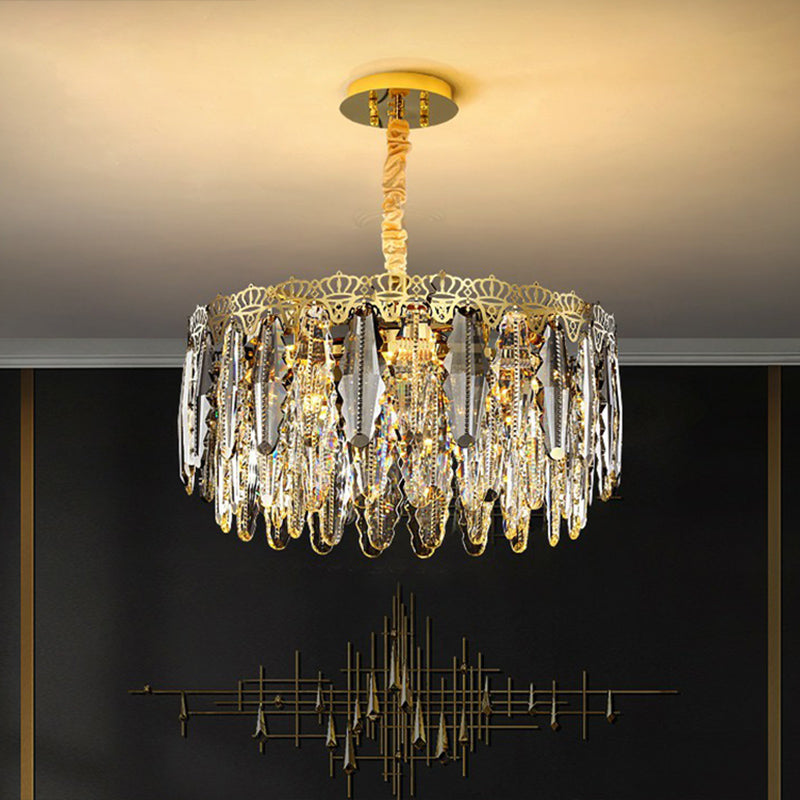 Aurélie Crystal Leaf Hanging Chandelier Pendant Light