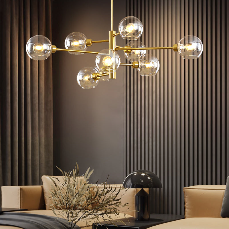 Aurélie Sputnik Glass Chandelier 3 Tier Modern Pendant